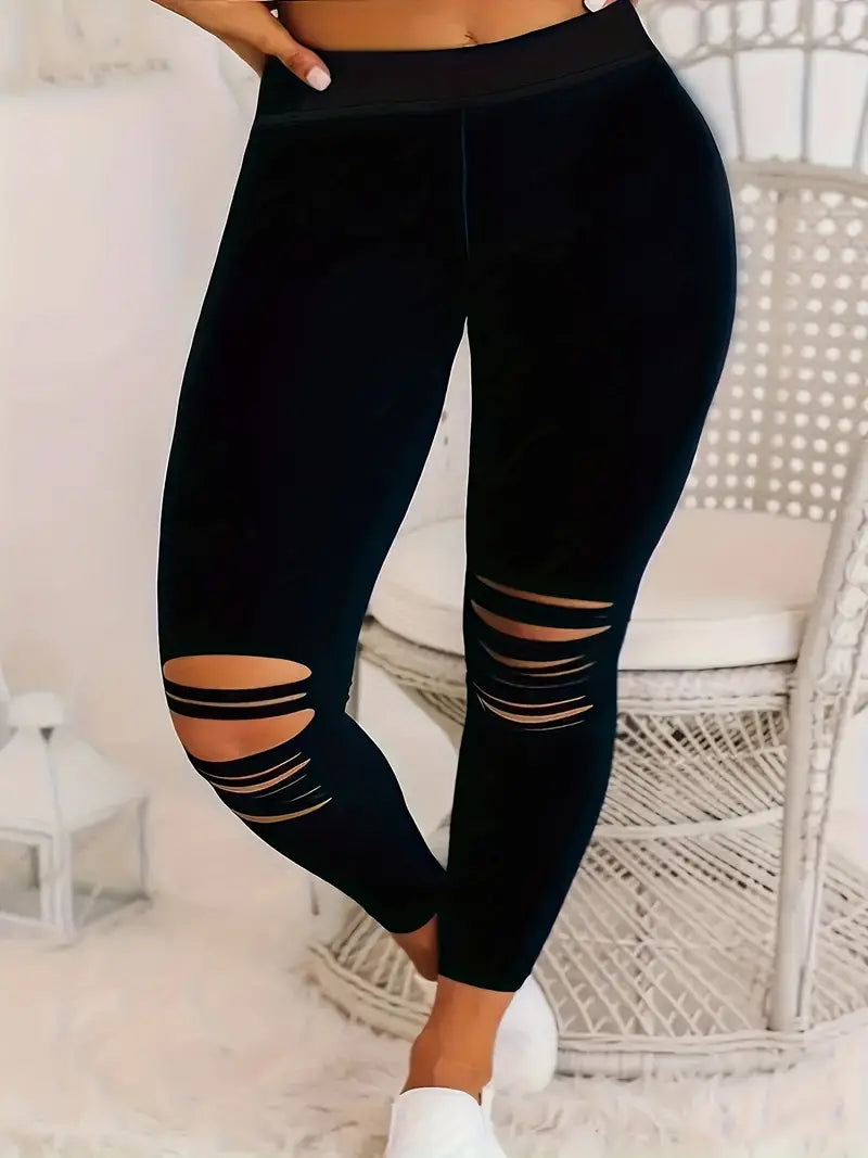 Yumi - Stylische Leggings mit Cut-Out-Details für einen modernen Look