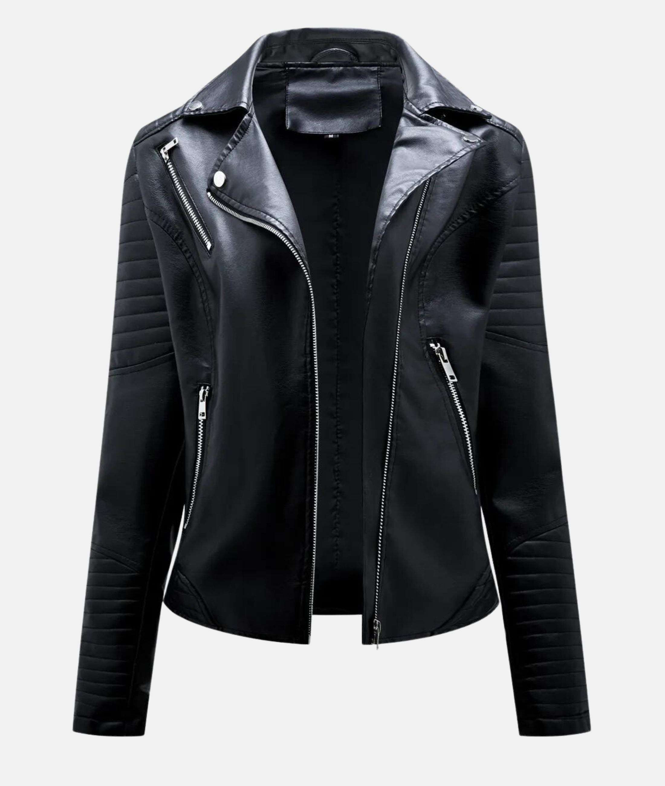 Adelphe | Damen Lederjacke ohne Kapuze - Stilvolle Bikerjacke