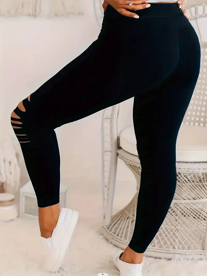 Yumi - Stylische Leggings mit Cut-Out-Details für einen modernen Look