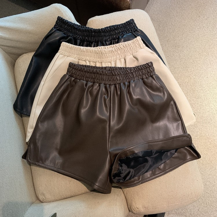 Zaida | Shorts aus Pu-Leder