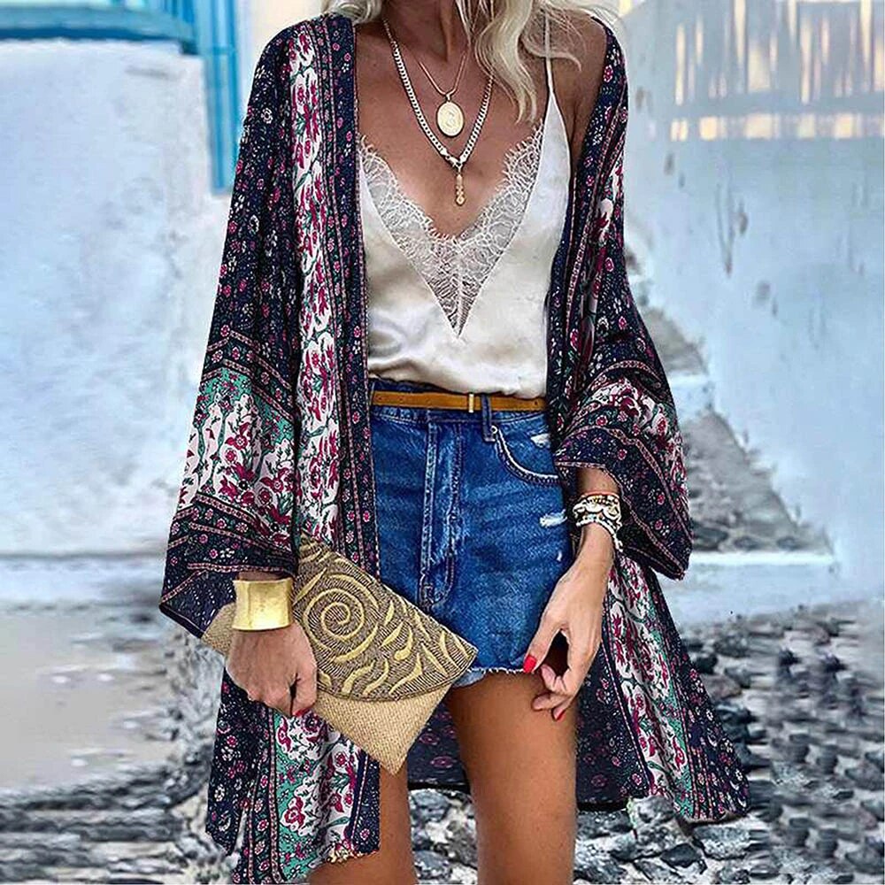 ZOEY - Überwurf im Boho-Kimono-Stil