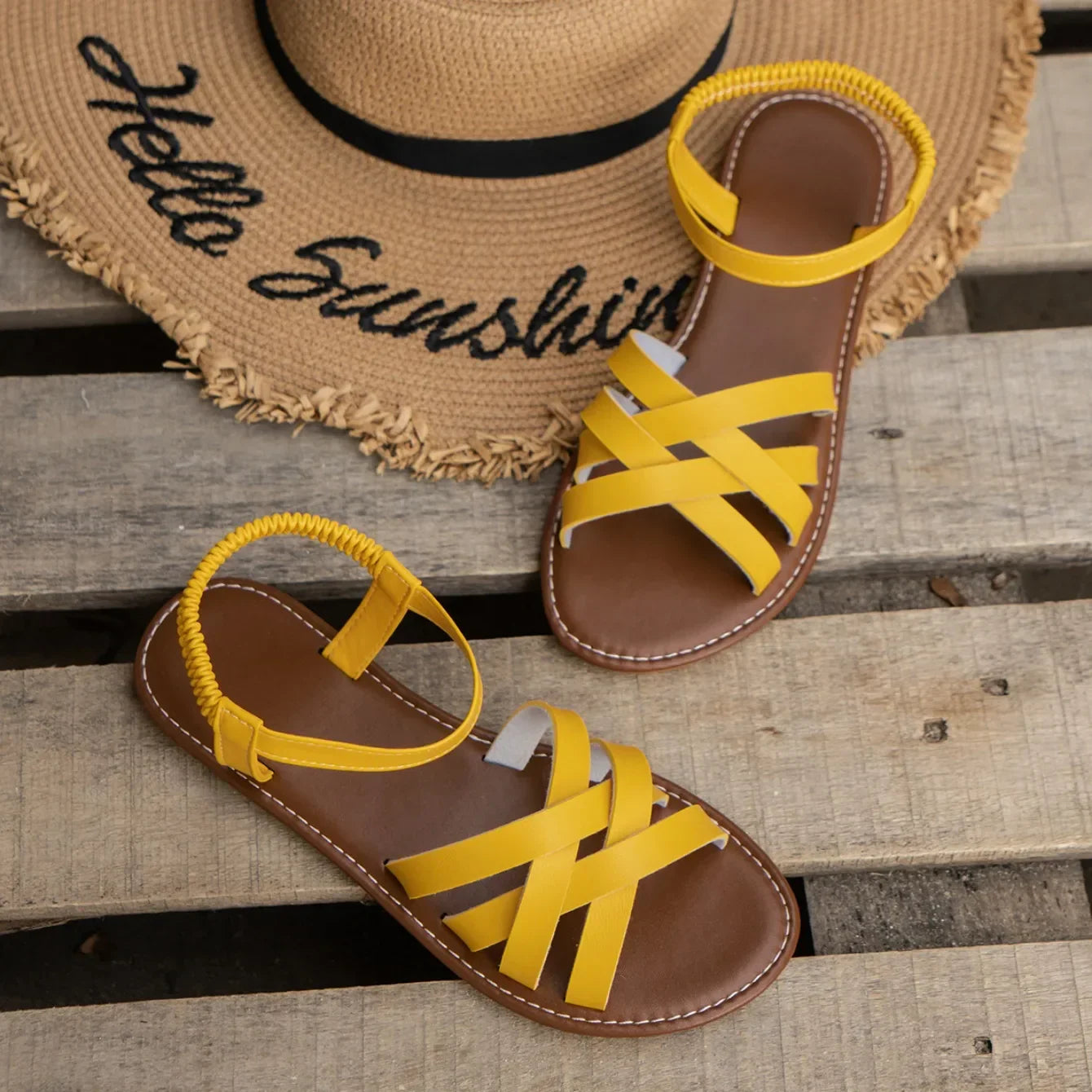 Zenzi | Flache Riemchensandalen für Damen