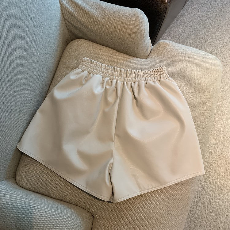 Zaida | Shorts aus Pu-Leder